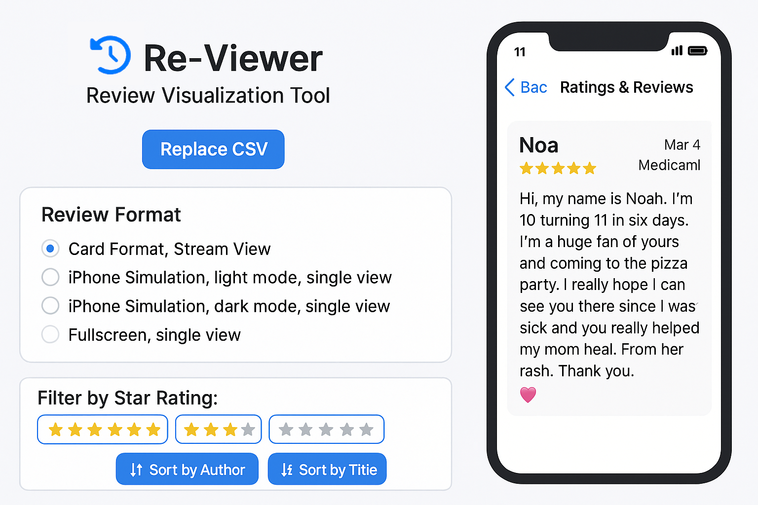 Re-Viewer Podcast Review Visualization Tool